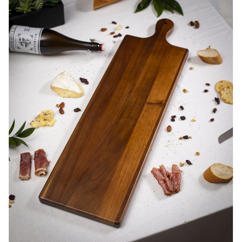 Millwood Pines 23” Acacia Wooden Cheese Serving Board With Handle
